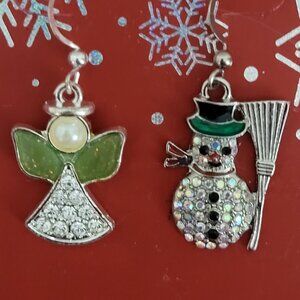 BRAND NEW, ANGEL & SNOWMAN EARRINGS!!!